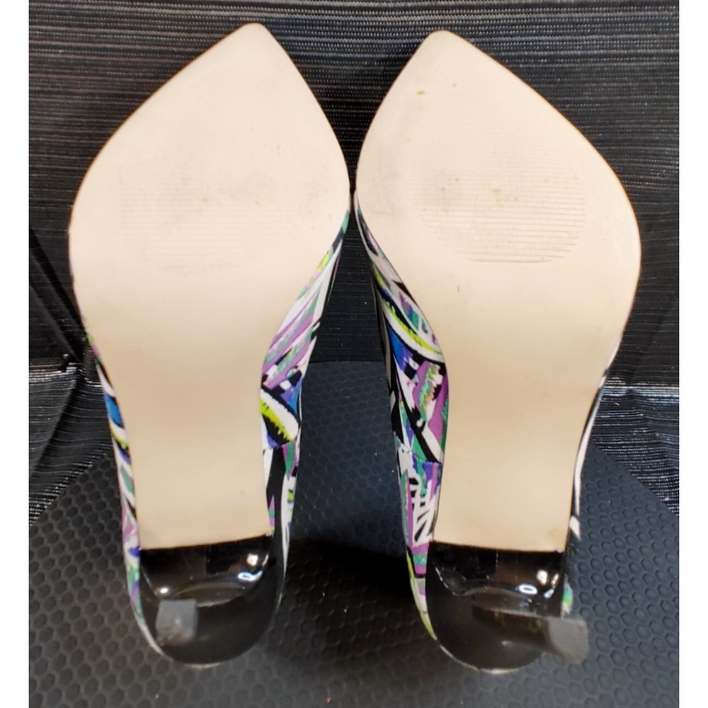 Madden Girl Women's Size 9.5M Purple Black White Green Heel Pump Shoe - Picture 7 of 7